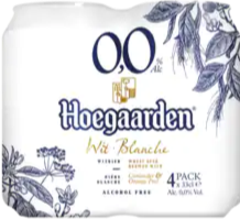 Hoegaarden Wit alcoholvrij set met 4 blikjes van 33cl Hoegaarden Wit alcoholvrij set met 4 blikjes van 33cl